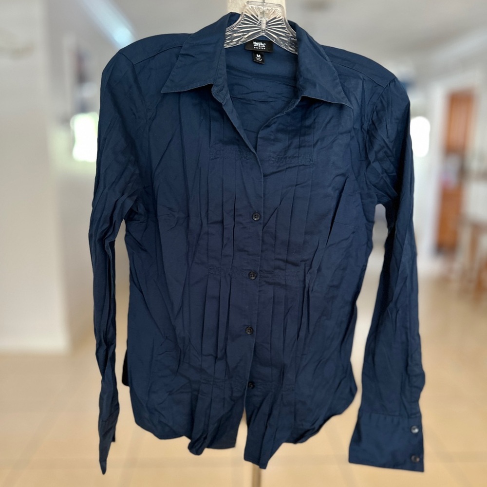 Mossimo Navy Button-Up Shirt